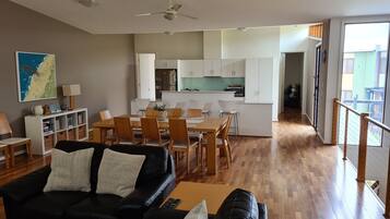 LCD TV, DVD player, ping pong, toys