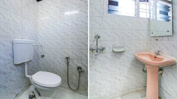 Shower, free toiletries, towels