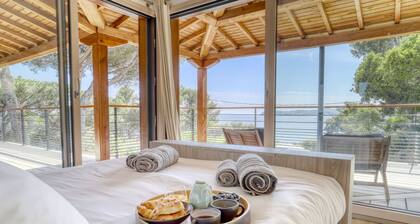 Luxurious waterfront villa with heated pool