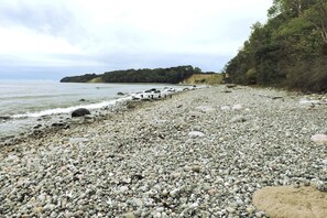 Beach nearby, sun loungers