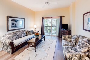 TV, DVD player, table football, ping pong