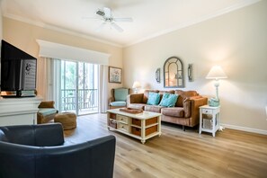 TV, DVD player, table football, ping pong