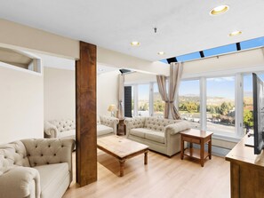 Smart TV, chimenea y reproductor de DVD 