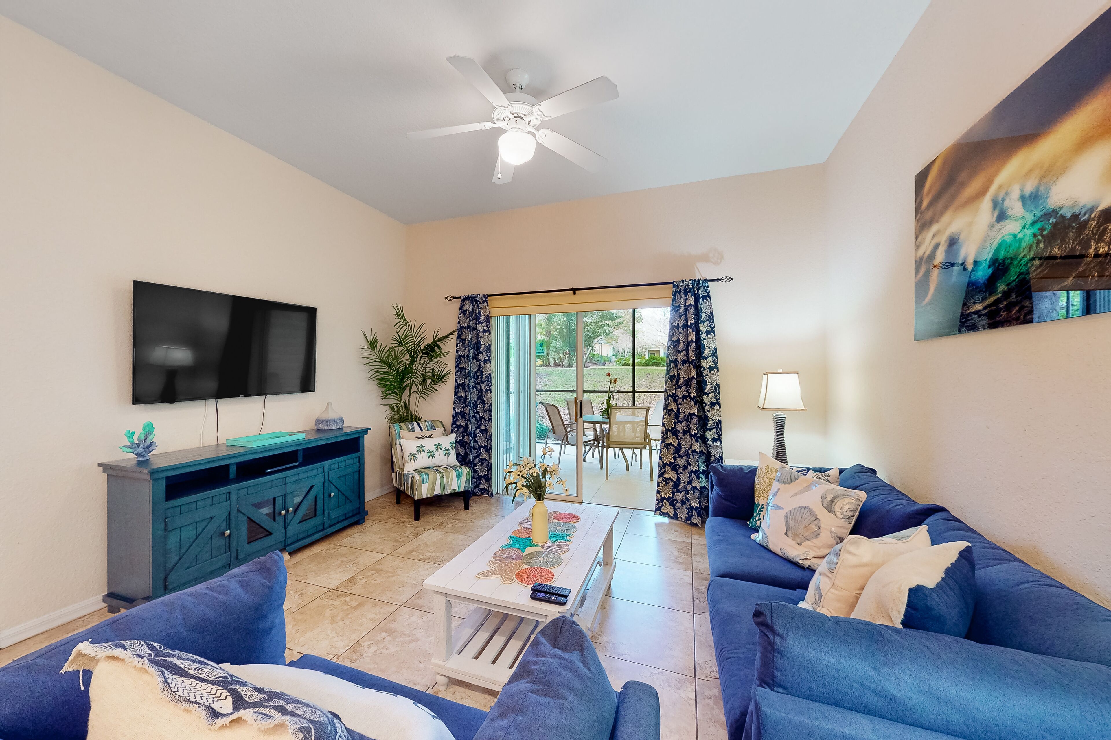 TV, DVD player, foosball, table tennis