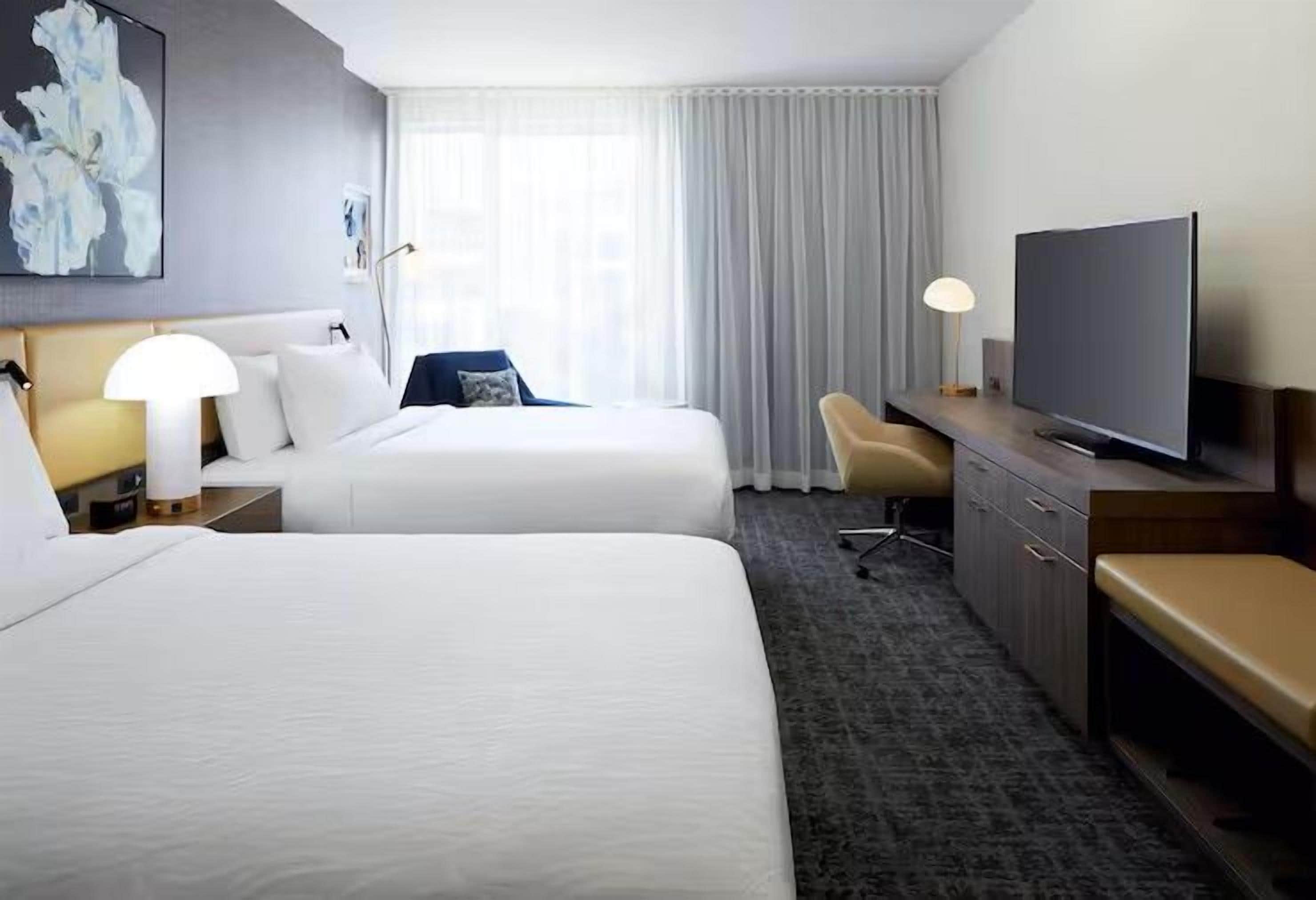 Hypo-allergenic bedding available, in-room safe, desk, laptop workspace