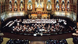 A grand cathedral interior with a large choir and organ. - Hilton Garden Inn Montreal Midtown (Montreal)