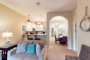 TV, DVD player, table football, ping pong