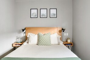 Down comforters, iron/ironing board, free WiFi, bed sheets