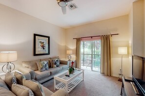 TV, DVD player, table football, ping pong