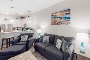 Televisio, DVD-soitin, pöytäjalkapallopöytä, pöytätennispöytä