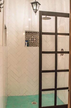 Shower, hair dryer, towels, shampoo - Loreto80-NEW Studio Nopal, in downtown by beach (Loreto)