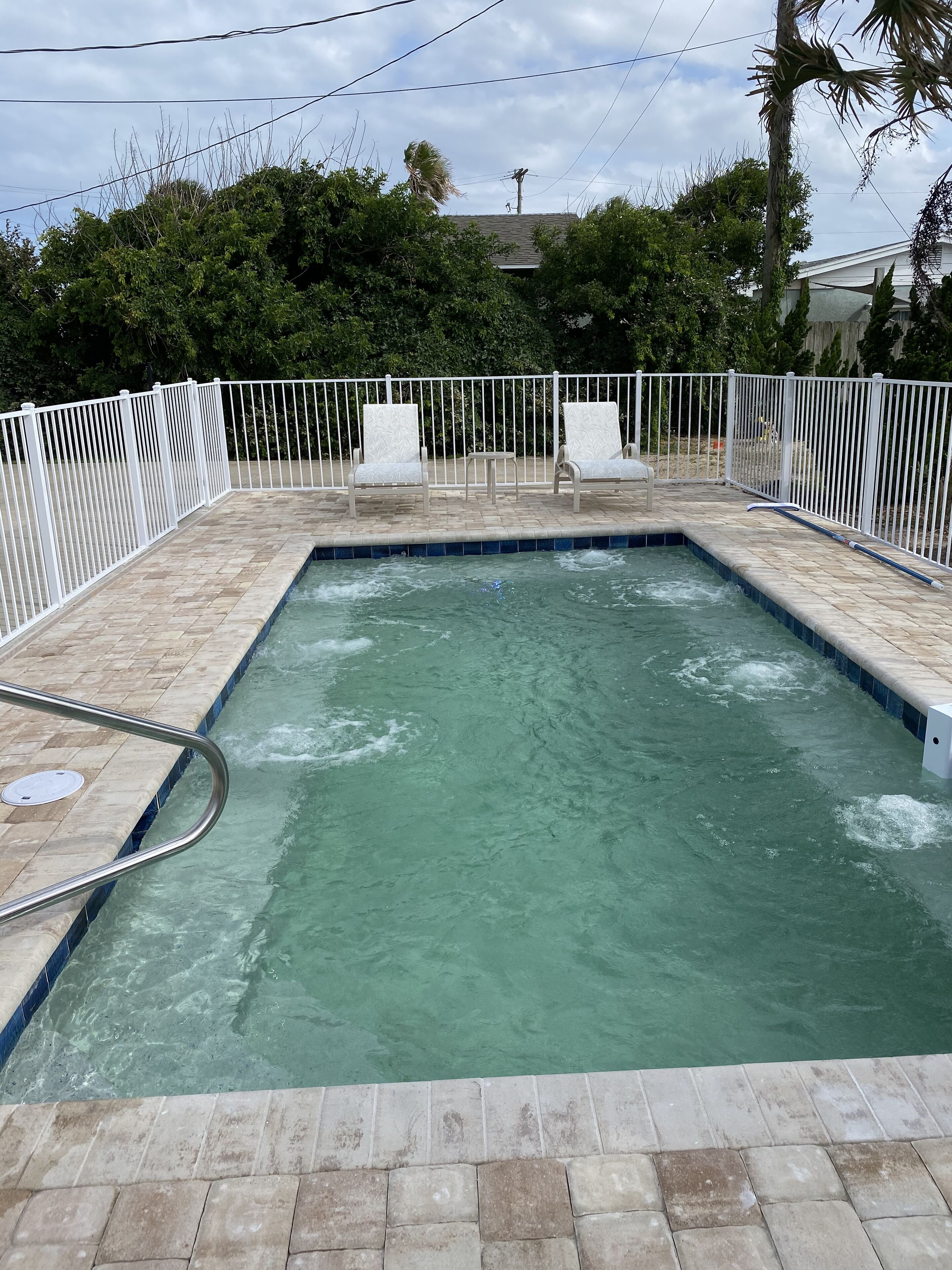 Piscine extérieure, piscine chauffée