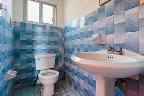 Chambre triple Standard | Salle de bain | Douche, serviettes fournies, savon, shampooing