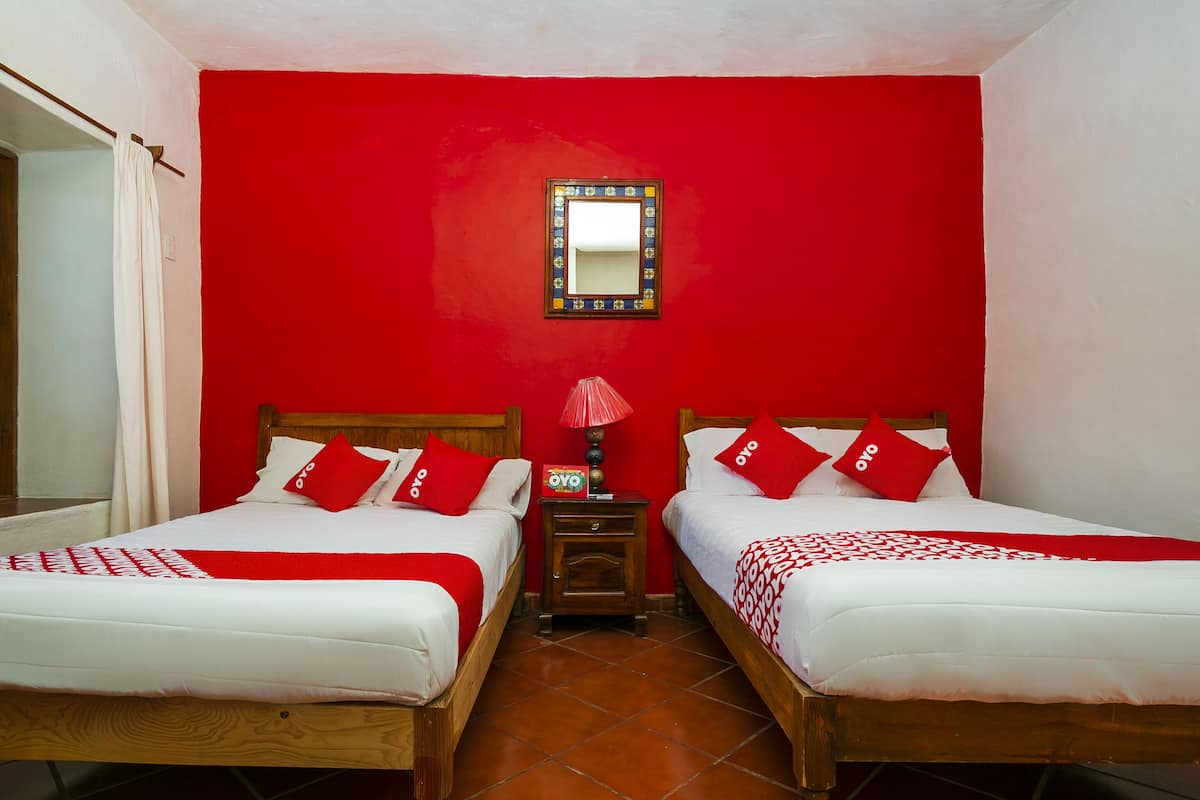 Standard Room, 2 Double Beds | 1 bedroom, desk, soundproofing, iron/ironing board
