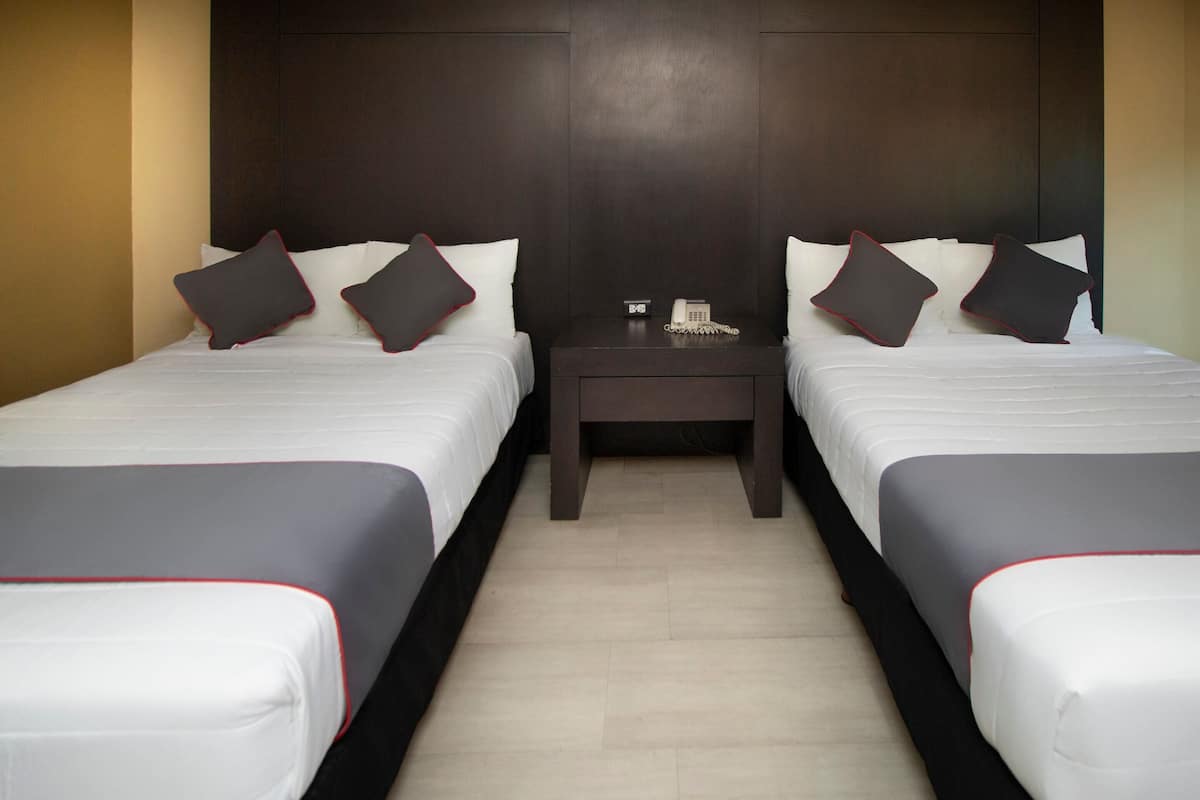 Standard Room, 2 Double Beds | Desk, iron/ironing board, free WiFi, bed sheets