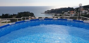 Outdoor pool - Connected 2 double studios with sea view (UL)