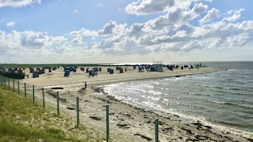 Beach nearby, sun-loungers