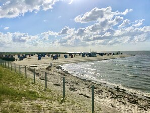 Beach nearby, sun-loungers