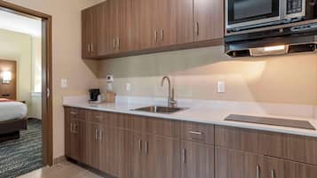 1 bedroom, desk, blackout drapes, iron/ironing board