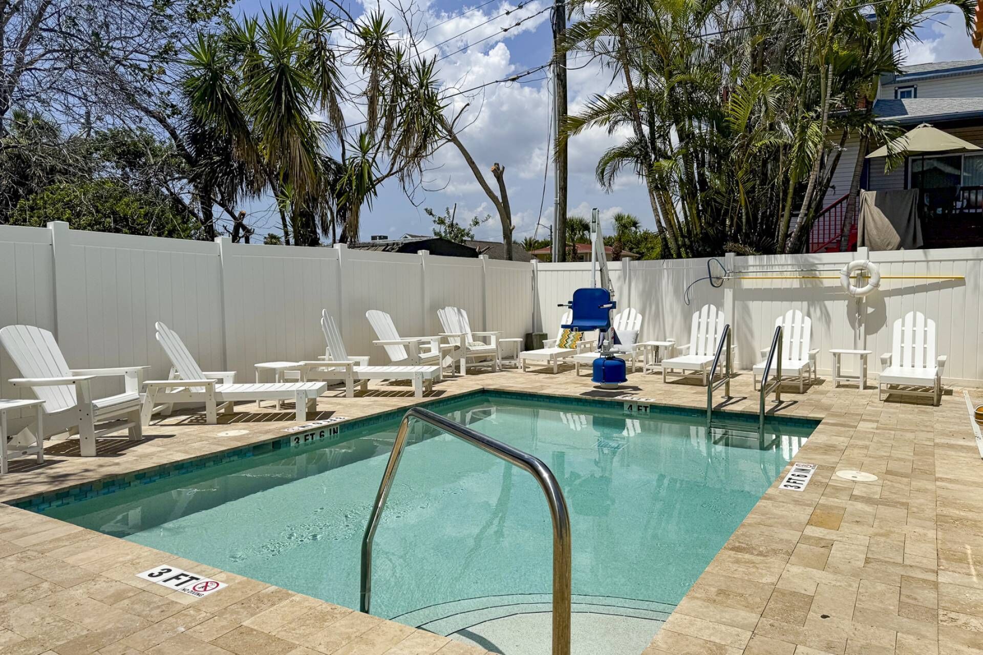 A heated pool