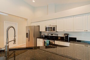 Fridge, dishwasher, coffee/tea maker