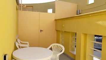 家庭開放式客房, 露台 | 房內夾萬、手提電腦工作空間、隔音、熨斗/熨衫板