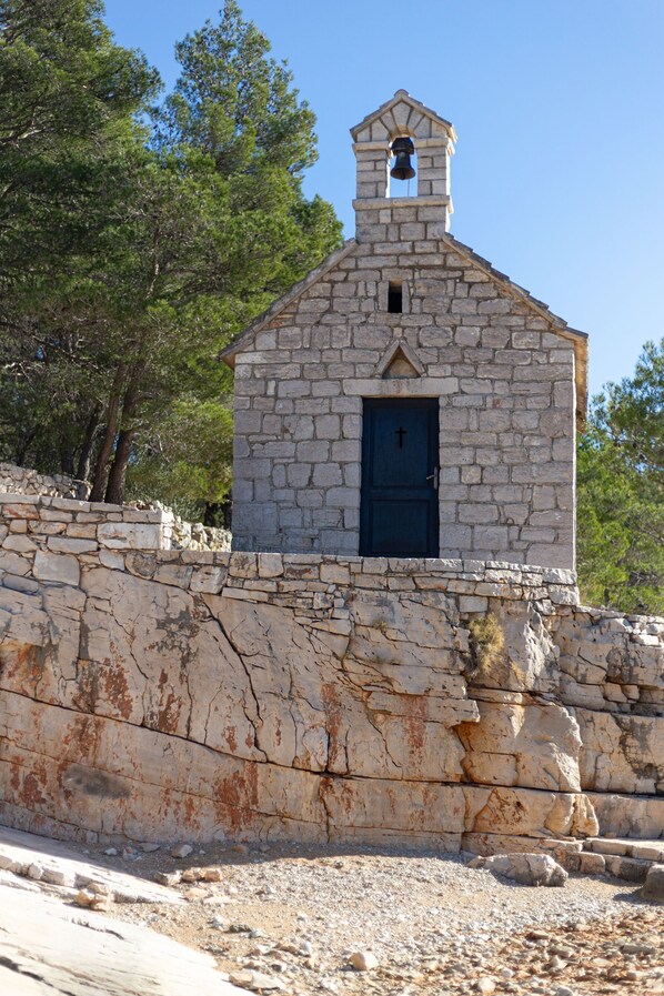 Beach nearby, white sand