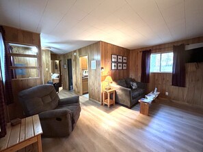Cottage #1 The Fisherman, 2 Bedroom | Living area | 32-inch Smart TV with digital channels, Netflix, Hulu