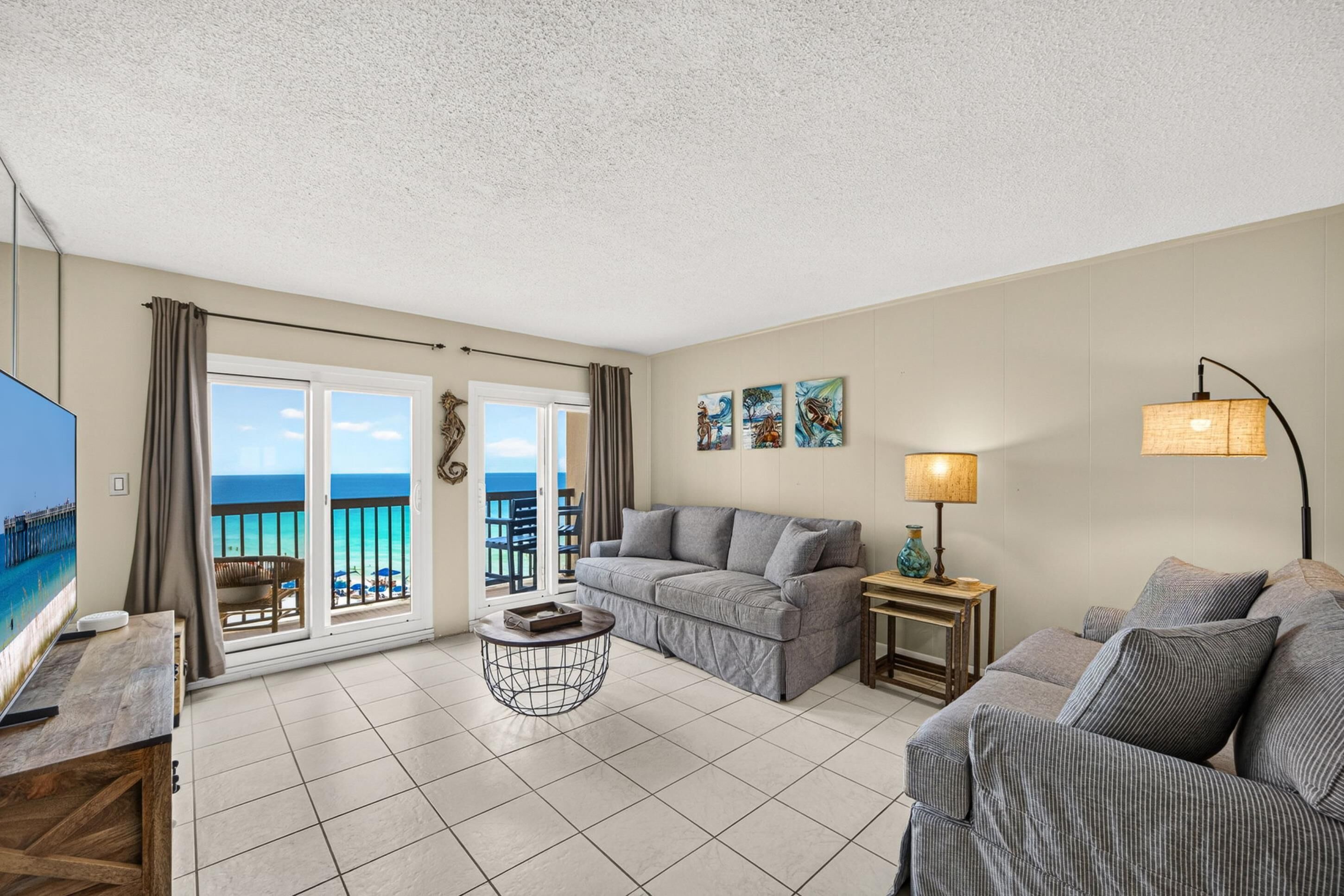 Condo, 1 Bedroom, Ocean View (A325) | Living area | 45-inch LED TV with cable channels, TV