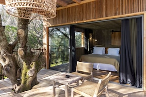 Comfort-Ferienhütte | Zimmersafe, individuell dekoriert, individuell eingerichtet