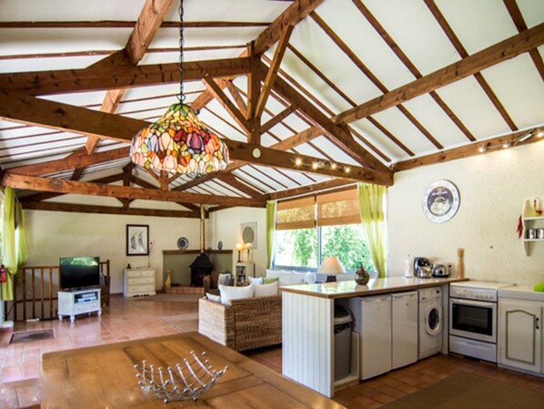 Fridge, microwave, oven, dishwasher - Gorgeous Holiday Home in Monclar With Private Pool (Monclar, Lot-et-Garonne)