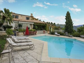 Outdoor pool - Mediterranean Villa With Panoramic Views of Nice and the Mediterranean Sea (Nice)