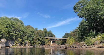Waterfall Gorge-ous Home w 200+ feet of river frontage -10 mi to Lake George