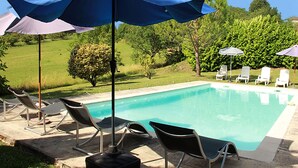 Outdoor pool - Wonderful Authentic French House With Private Pool in a Stunning Location (Bourg-de-Visa)