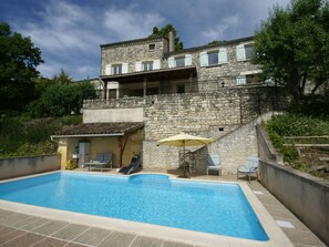 Exterior - Atmospheric Holiday Home With Private Swimming Pool and Covered Terrace (Saint-Paul-Flaugnac)