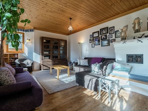 House | Living room | DVD player - Spacious Holiday Home in Rauris With Terrace and Ski Storage (Rauris)