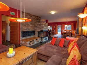 House | Living room | DVD player - Posh Mansion in Sankt with 2 Saunas, Whirlpool, Hot Tub (Sankt Anton am Arlberg)