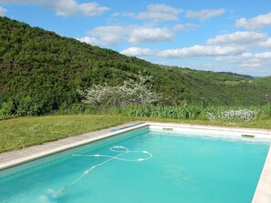 Outdoor pool - Graceful Holiday Home in Montclar With Jacuzzi (Montclar)
