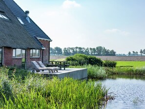 House | Balcony - Swanky Farmhouse in Nes Gem Dongeradeel With Sauna and Garden (Nes)