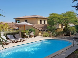 Outdoor pool - Luxury Villa in Preixan With a View of Carcassonne (Preixan)