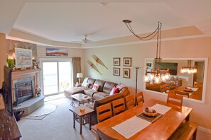 TV, fireplace, ping pong