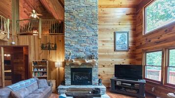 Smart-tv, pejs, dvd-afspiller, bøger