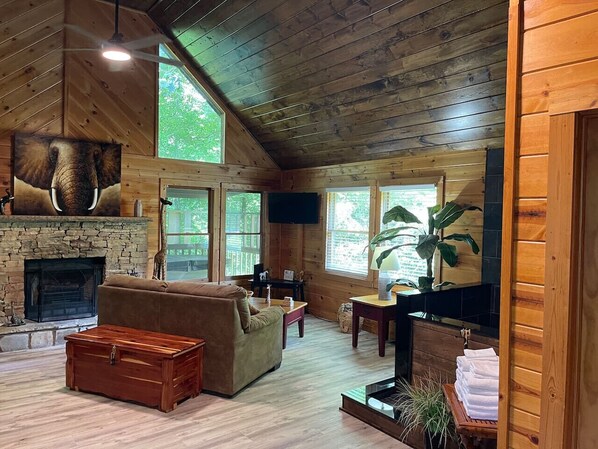 Smart TV, fireplace