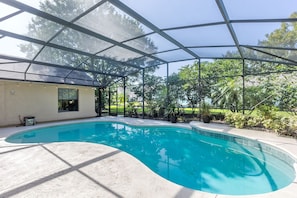 Outdoor pool, a heated pool