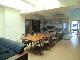 Mini-fridge, microwave