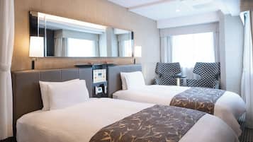 South Bldg Superior Twin Room for Two People, Non Smoking (14th floor) | Down comforters, desk, blackout drapes, iron/ironing board