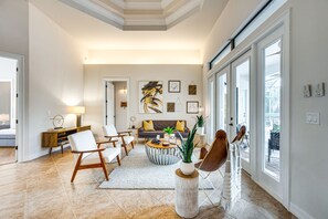 TV, ping pong, stereo, computer monitors