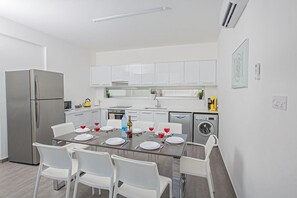 Fridge, oven, stovetop, dishwasher