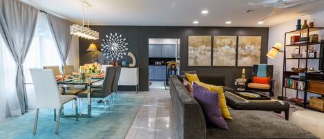 Smart TV, books, offices