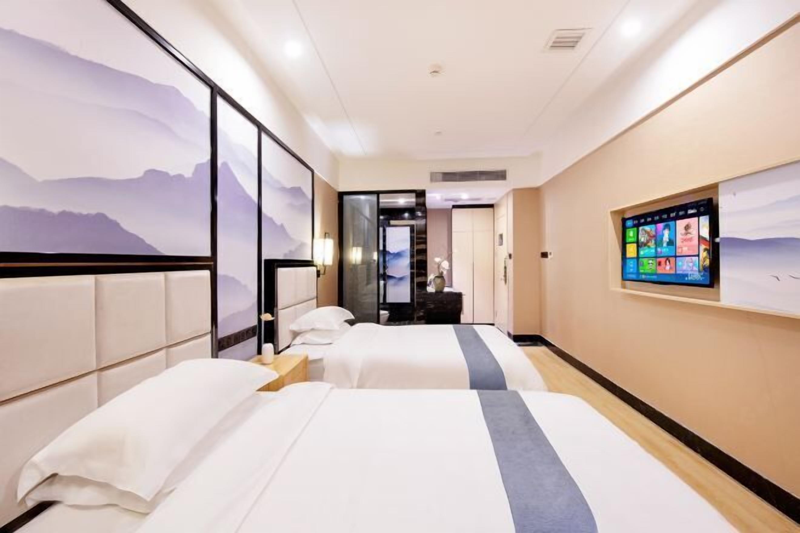 Desk, blackout curtains, free WiFi, bed sheets